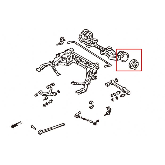 Hardrace Boccole Supporti Differenziale Posteriore Plastica 2 Pezzi - MAZDA RX-7 FD 91-02