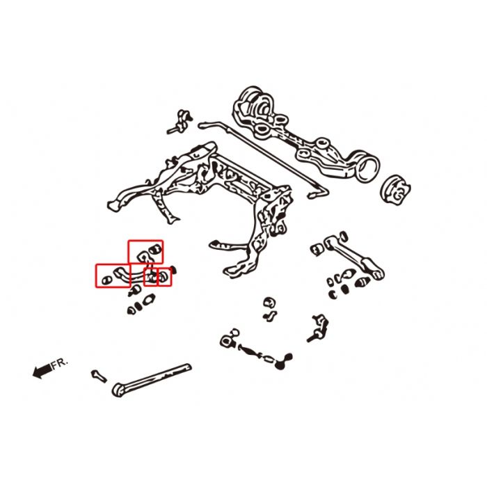 Hardrace Boccole UPPER ARM Posteriore PILLOWBALL + Plastica 8PCS/SET - MAZDA RX-7 FD 91-02