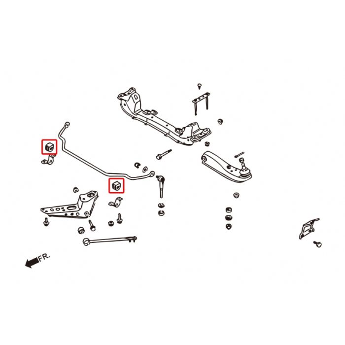 Hardrace Boccole Barra Stabilizzatrice RINFORZATO TPV Anteriore 2 Pezzi - Nissan 200SX S13 89-94