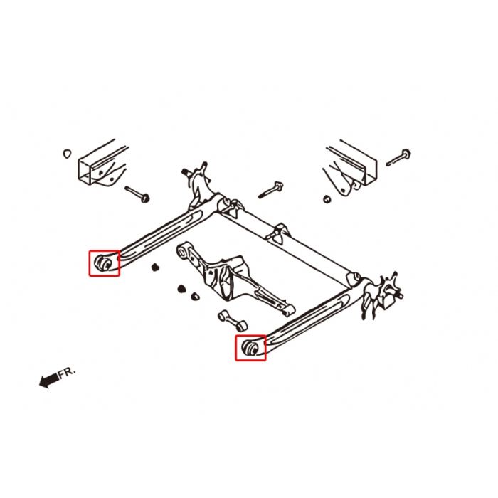 Hardrace Boccole BEAM Posteriore Plastica Rinforzata 2 Pezzi/SET - NISSAN SENTRA / SYLPHY 5th B15 00-06