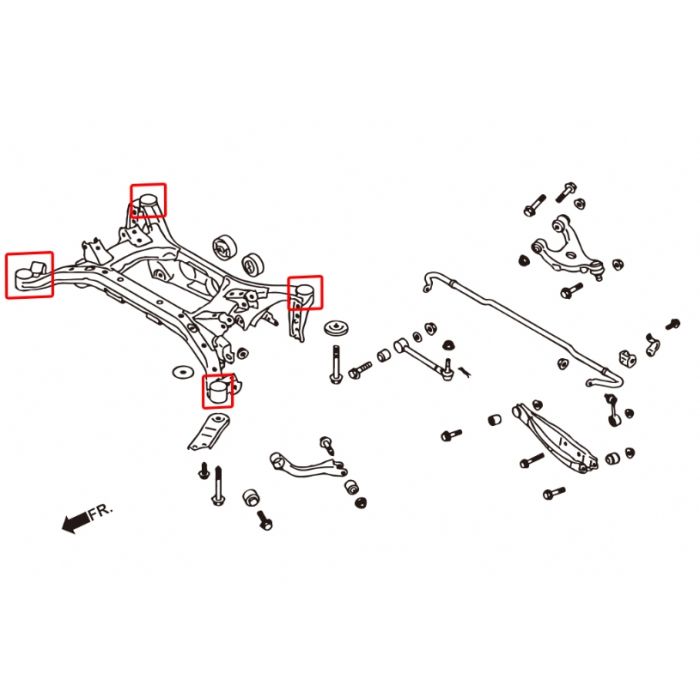 Hardrace Boccole SUBFRAME Posteriore Plastica - Toyota GT86 Subaru BRZ