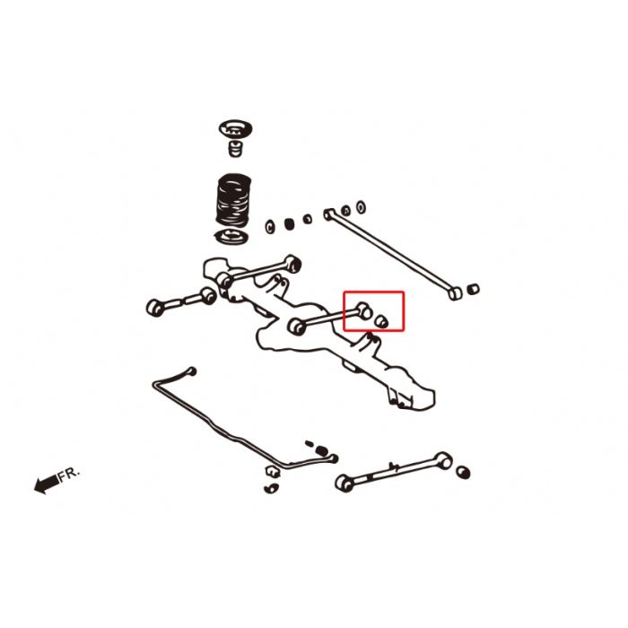 Hardrace Boccole UPPER ARM Posteriore Plastica - TOYOTA LAND CRUISER J80 90-97