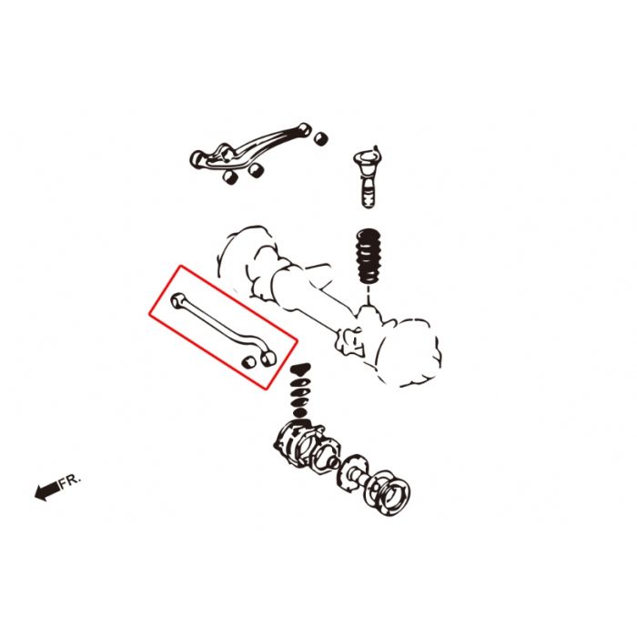 Hardrace Boccole Anteriore LATERAL ROD Plastica - TOYOTA LAND CRUISER J80 90-97