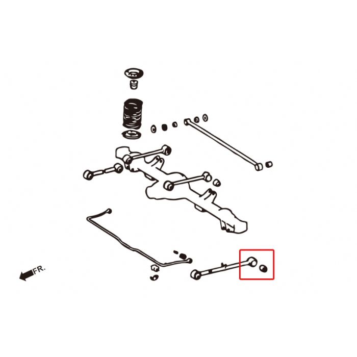 Hardrace Boccole LOWER ARM Posteriore Plastica - TOYOTA LAND CRUISER J80 90-97