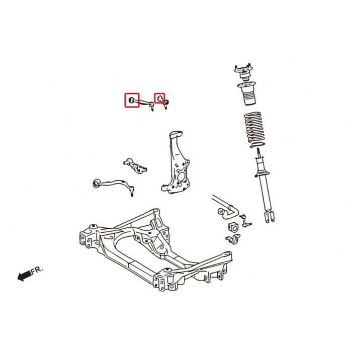 Hardrace Boccole UPPER ARM Anteriore Plastica 4 Pezzi - LEXUS LS460 XF40 07+