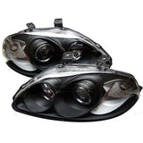 Sonar Fari Anteriori Angel Eyes Interno Nero Honda Civic EJ EK Facelift 1999-2001 Phase 2