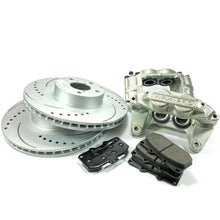 Carica l'immagine nel visualizzatore di Gallery, Kit Pinze Anteriori 4 pot + Dischi forati e baffari + Pasticche per swap impianto frenante Subaru Impreza WRX STI GC8 su Toyota GT86 e Subaru BRZ - em-power.it