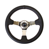 NRG Volante 76mm Pelle Chrome