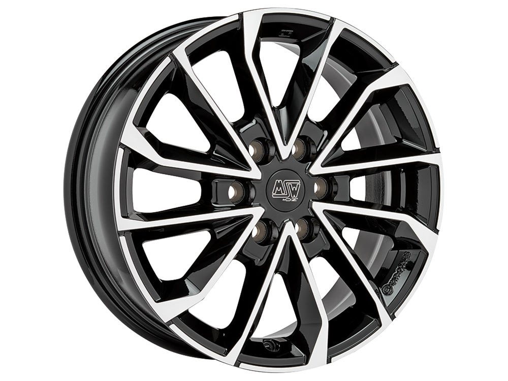 Cerchio in Lega MSW 42 VAN 19x7.5 ET53 6x120 GLOSS BLACK FULL POLISHED