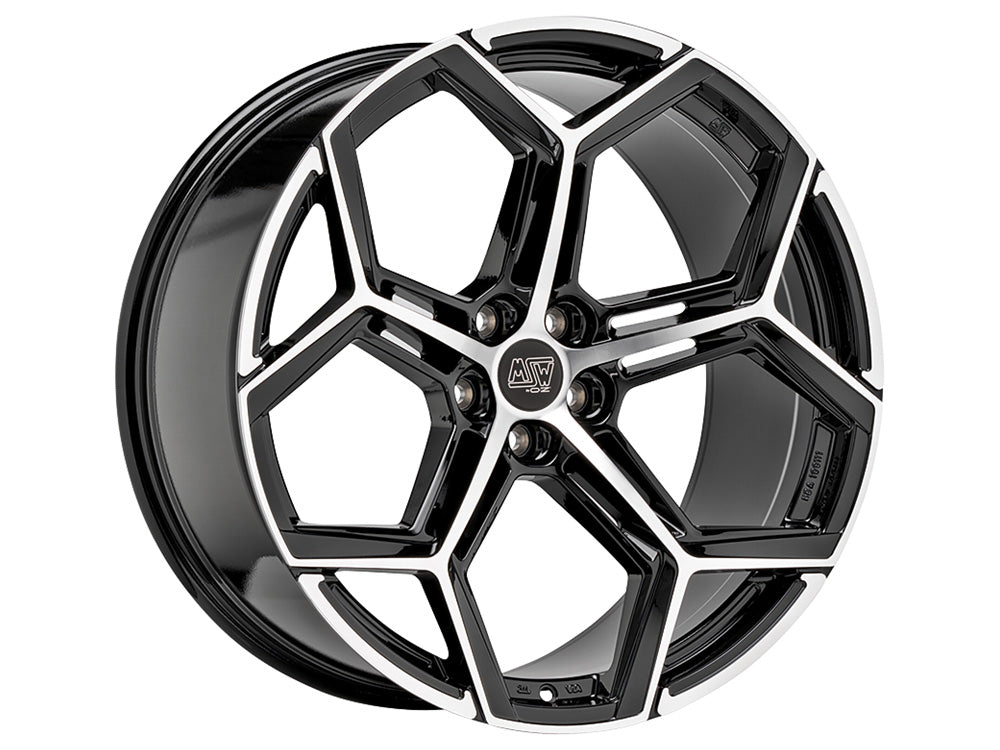Cerchio in Lega MSW 53 21x10.5 ET19 5x112 GLOSS BLACK FULL POLISHED