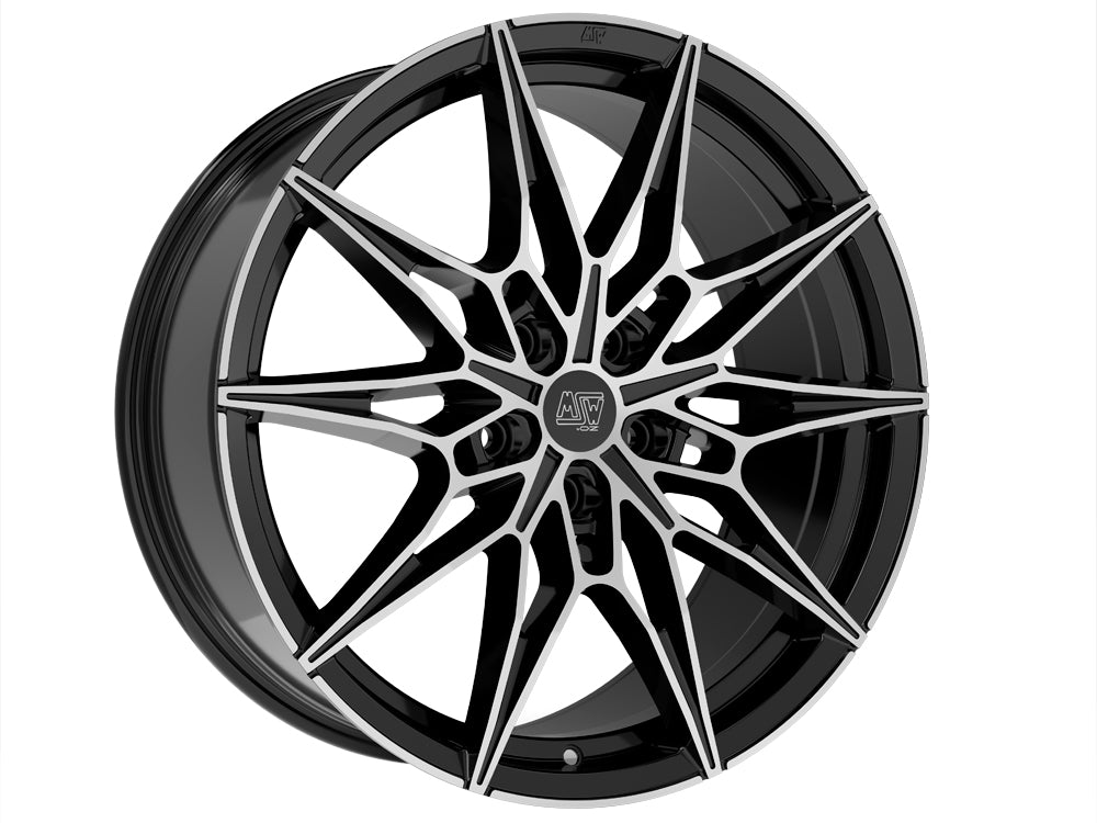 Cerchio in Lega MSW 75 20x8.5 ET28 5x112 GLOSS BLACK FULL POLISHED