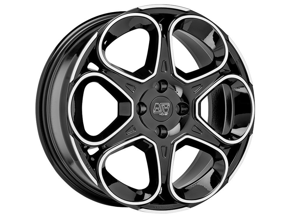 Cerchio in Lega MSW 83 18x7.5 ET45 5x114.3 GLOSS BLACK FULL POLISHED