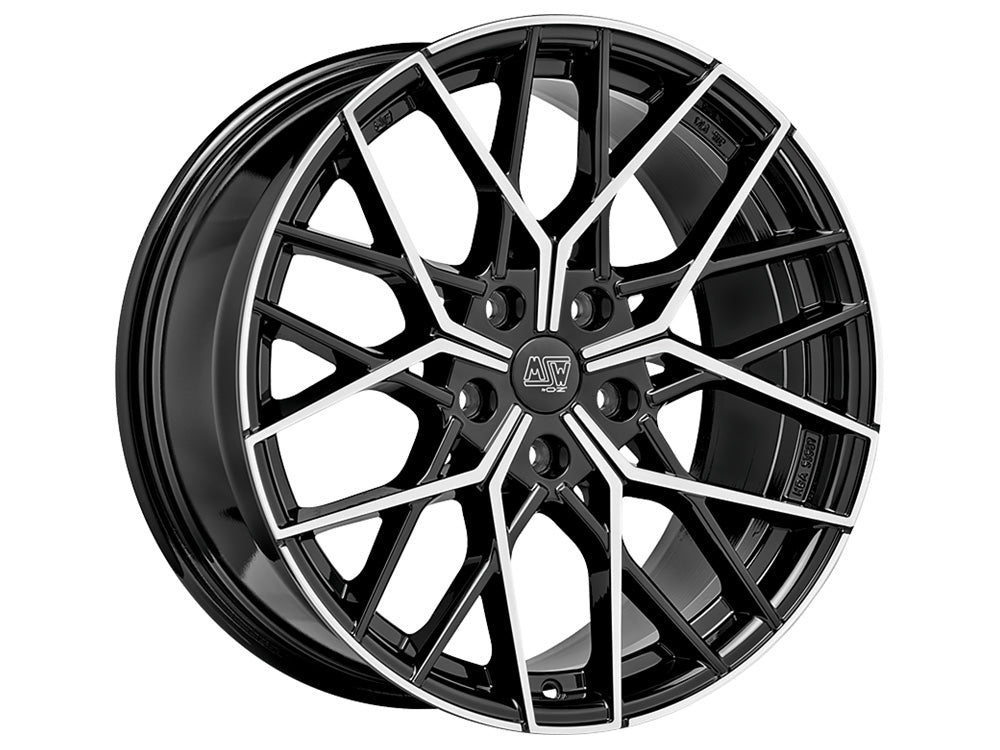 Cerchio in Lega MSW 74 19x10 ET45 5x114.3 GLOSS BLACK FULL POLISHED