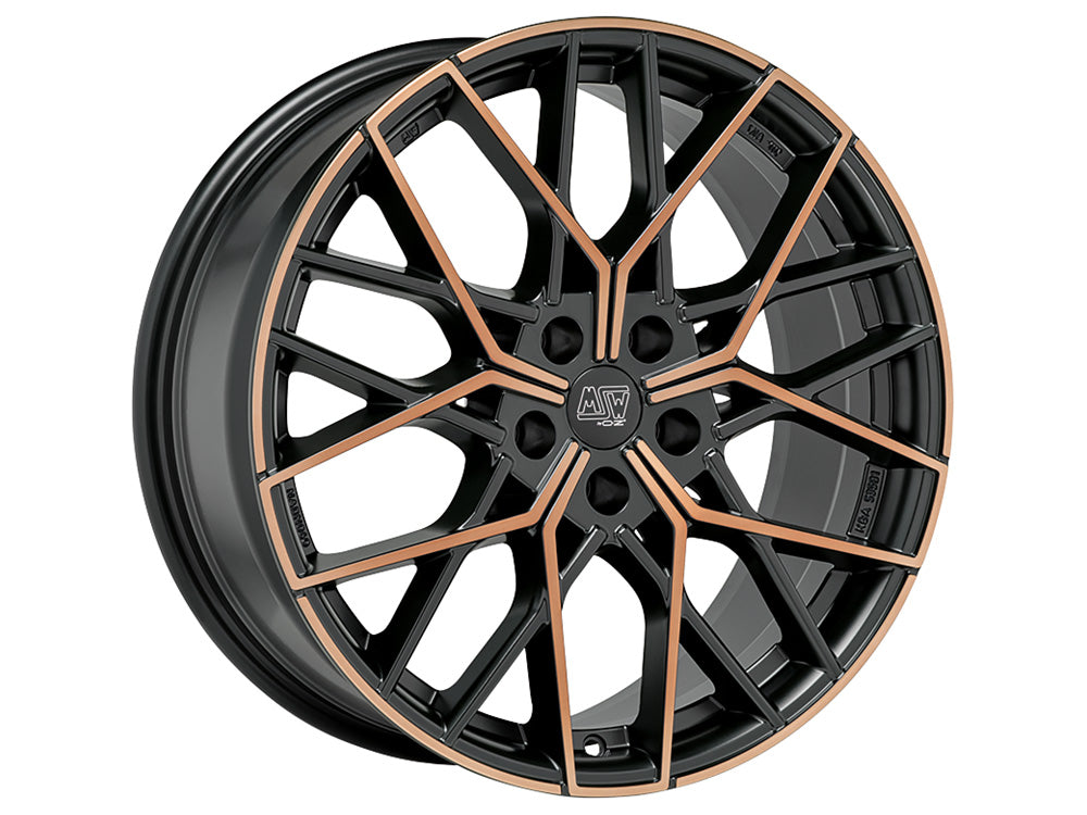 Cerchio in Lega MSW 74 19x8 ET45 5x112 MATT BLACK COPPER FP