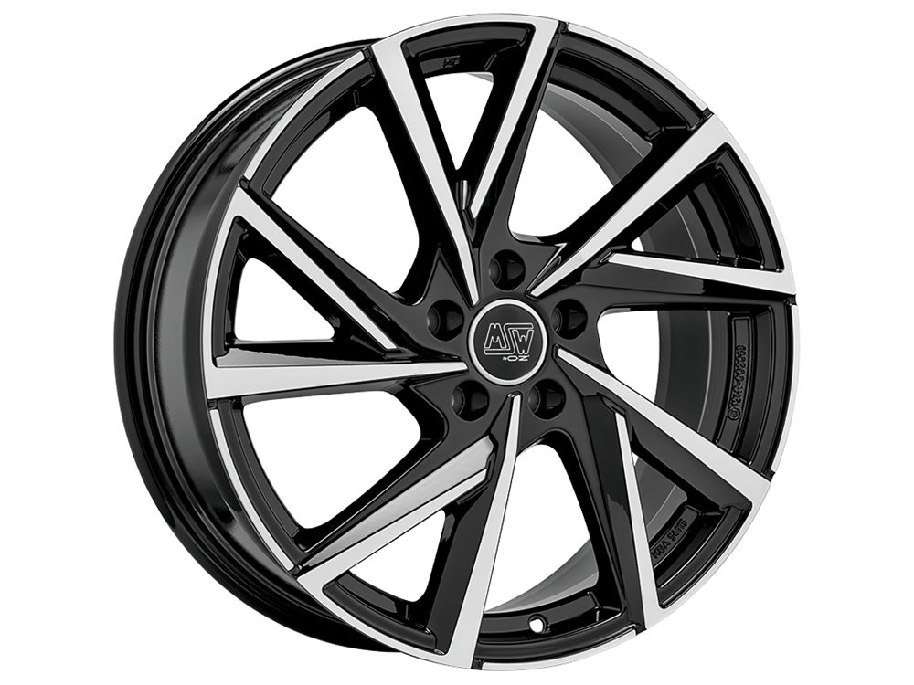 Cerchio in Lega MSW 80-5 19x8 ET48 5x108 GLOSS BLACK FULL POLISHED