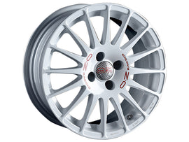 Cerchio in Lega OZ Racing SUPERTURISMO GT 14x6 ET36 4x100 RACE WHITE RED LETTERING
