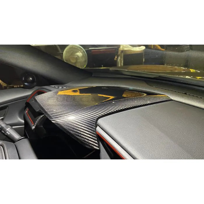 CarbonWorks Pannello centrale cruscotto in carbonio per Honda Civic Type R FK8/FK7 2017-2023 - foto 4