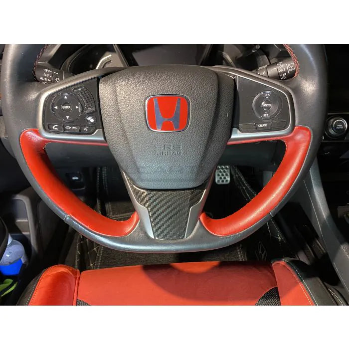 CarbonWorks Volante Insert in carbonio per Honda Civic Type R FK8/FK7 2017-2023 - foto 1