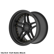 Cerchio in lega Ström DS-05 18x10.5 5x114.3 ET10 Full Satin Black Gold Rivets