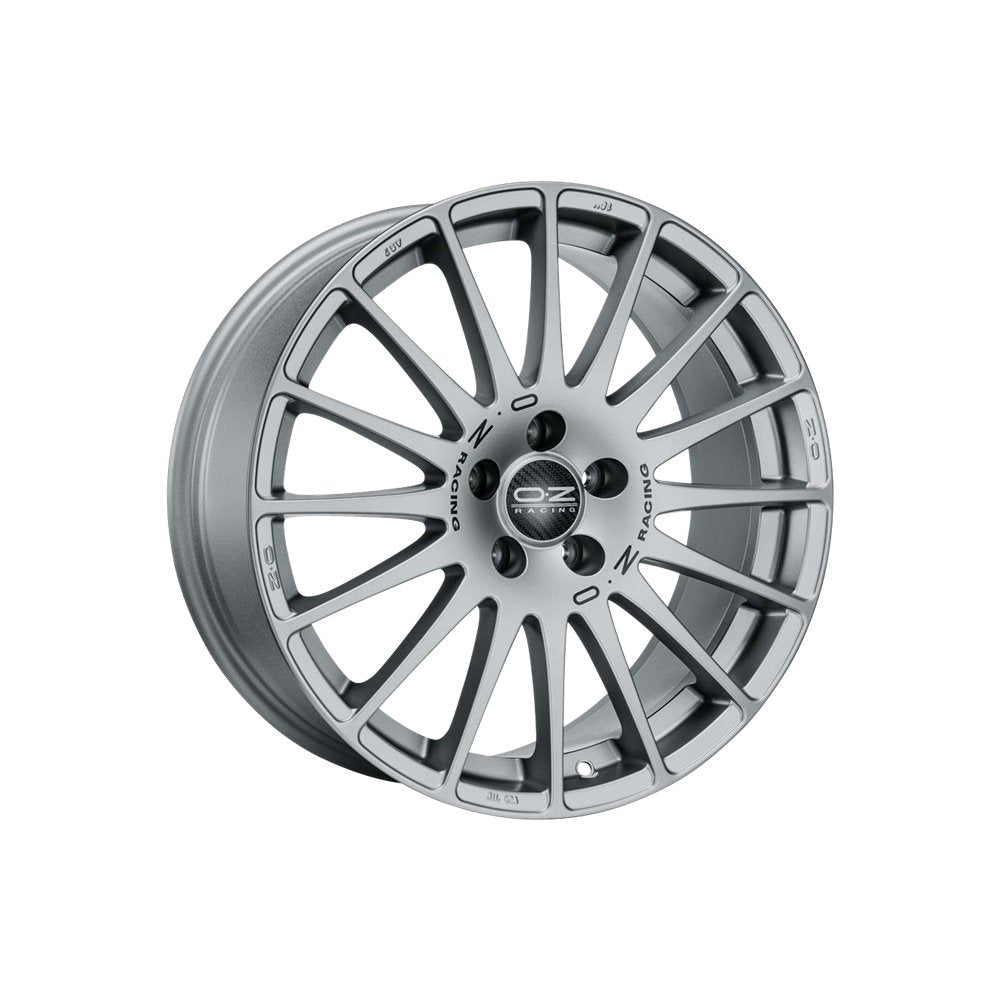 Cerchio in Lega OZ Racing SUPERTURISMO GT 18x7 ET43 4x100 GRIGIO CORSA BLACK LETTERING