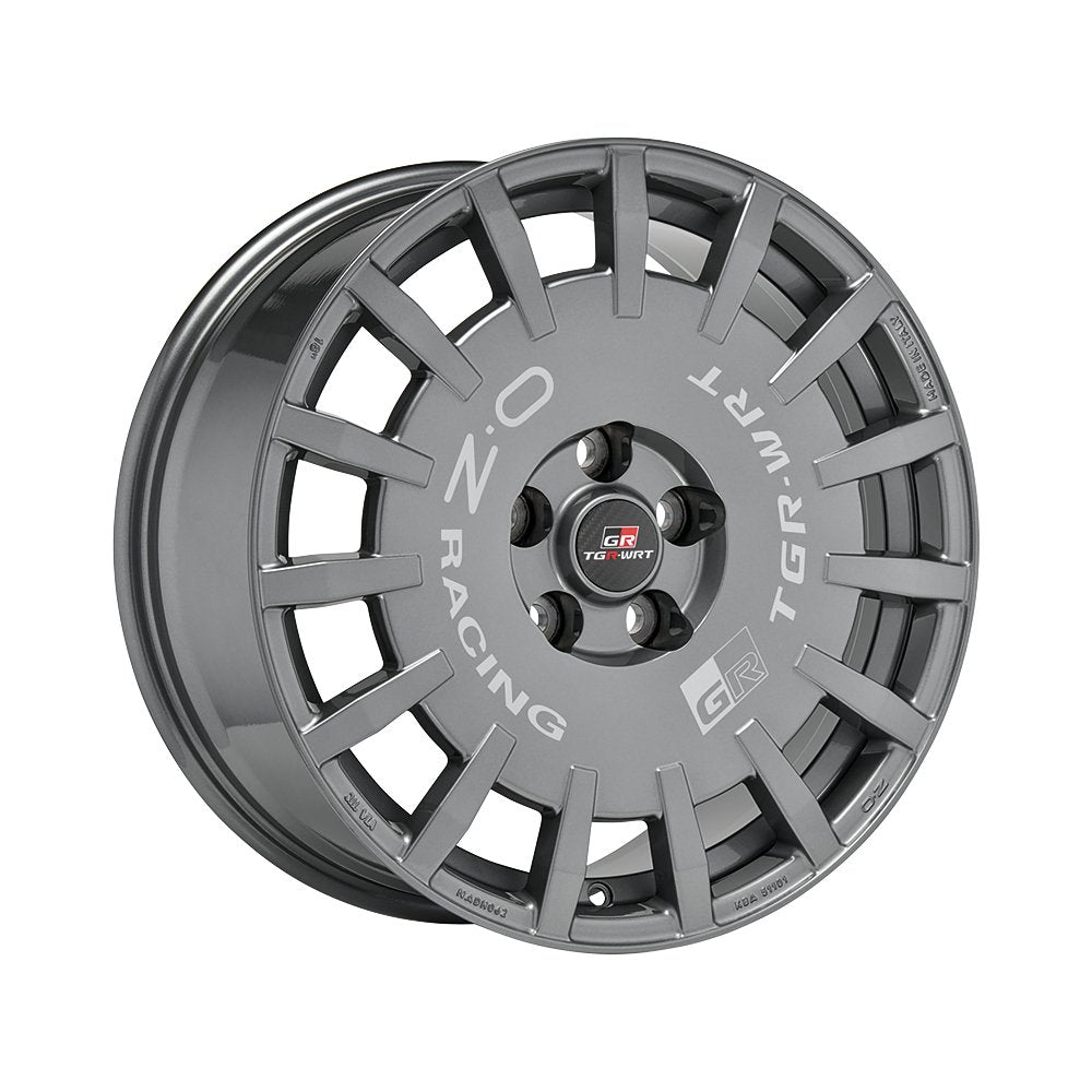Cerchio in Lega OZ Racing RALLY RACING TGR-WRT 18x8 ET35 5x114.3 MATT GRAPHITE + SILVER LETTERING