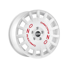 Cerchio in Lega OZ Racing RALLY RACING 18x8 ET35 5x114.3 RACE WHITE RED LETTERING