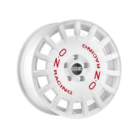 Cerchio in Lega OZ Racing RALLY RACING 18x8 ET35 5x114.3 RACE WHITE RED LETTERING