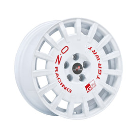 Cerchio in Lega OZ Racing RALLY RACING TGR-WRT 18x8 ET45 5x114.3 RACE WHITE + RED LETTERING