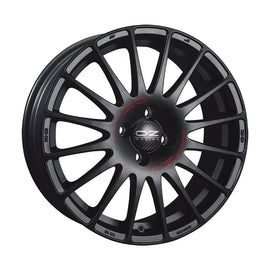 Cerchio in Lega OZ Racing SUPERTURISMO GT 18x7 ET45 4x100 MATT BLACK RED LETTERING