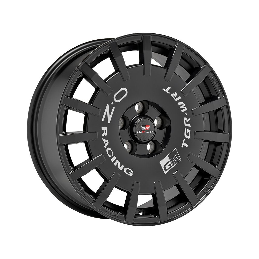Cerchio in Lega OZ Racing RALLY RACING TGR-WRT 18x8 ET35 5x114.3 MATT BLACK + SILVER LETTERING