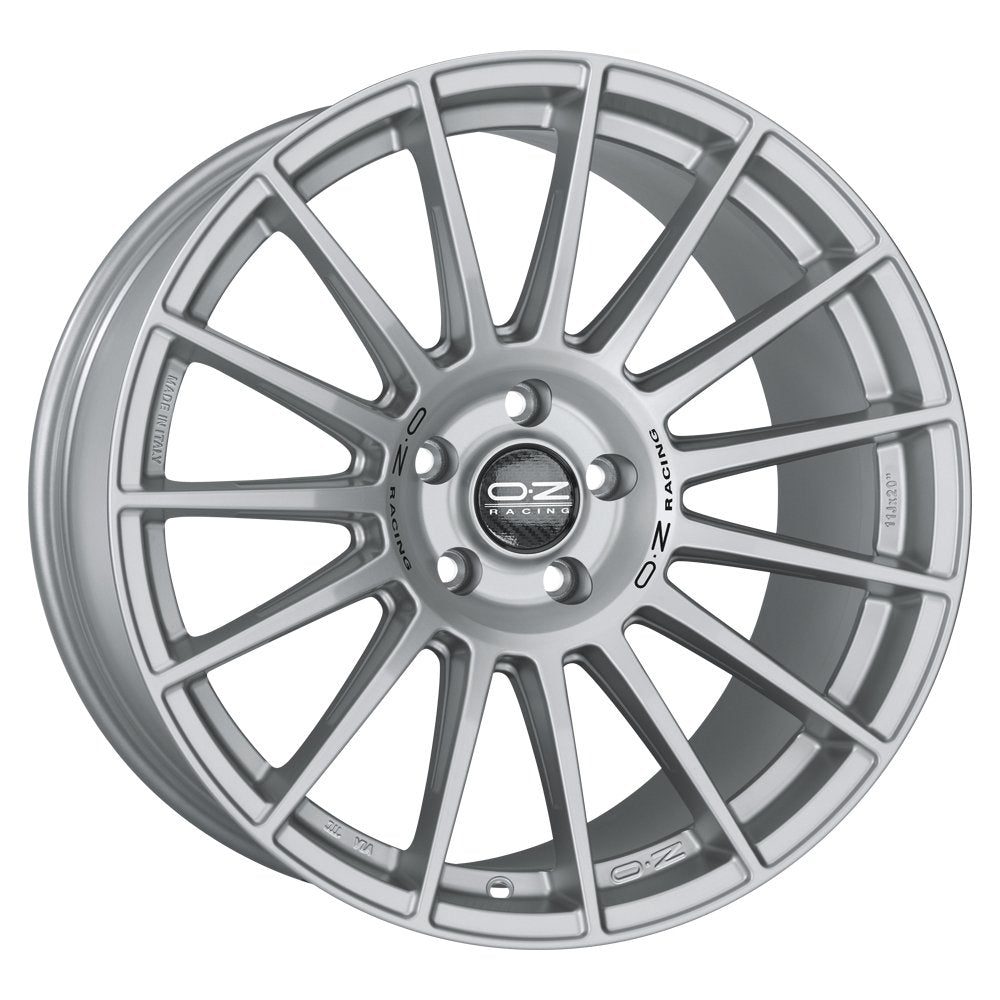 Cerchio in Lega OZ Racing SUPERTURISMO DAKAR 22x10 ET48 5x130 MATT RACE SILVER BLACK LETTERING