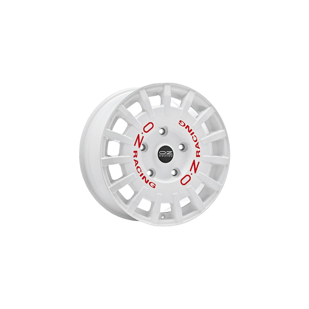 Cerchio in Lega OZ Racing RALLY RACING VAN 18x8 ET45 5x120 RACE WHITE RED LETTERING