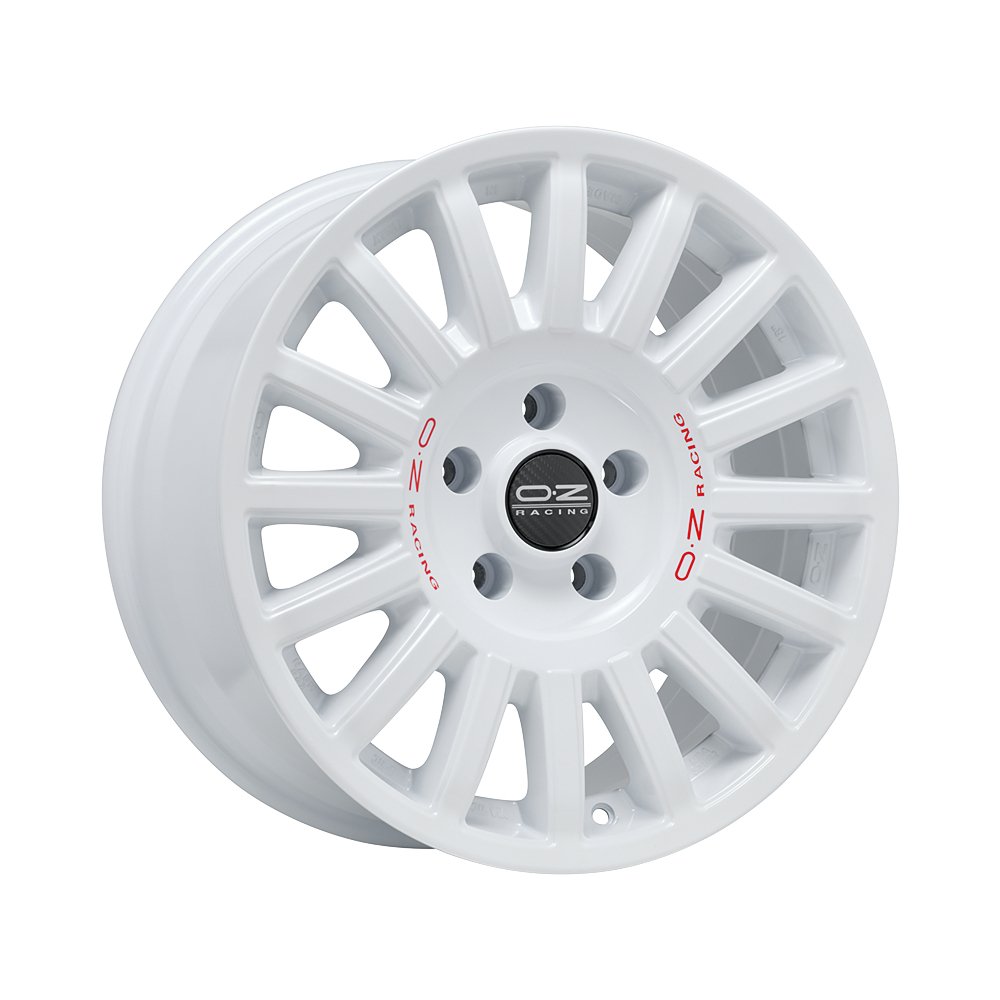 Cerchio in Lega OZ Racing RALLY RAID 18x8.5 ET32 5x130 RACE WHITE RED LETTERING