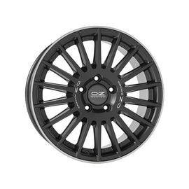 Cerchio in Lega OZ Racing RALLY DESERT 18x8 ET45 6x130 MATT BLACK SILVER LET. DIAMOND LIP