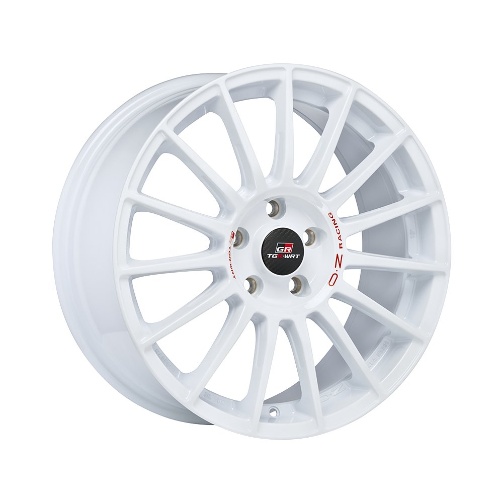 Cerchio in Lega OZ Racing SUPERTURISMO TGR-WRT 18x8 ET45 5x114.3 RACE WHITE + RED LETTERING
