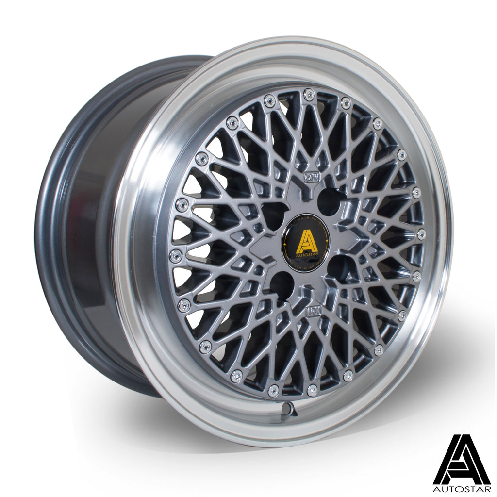 Cerchio in lega Autostar Minus 15x7.5 4x100 ET25 Gunmetal Polished Lip