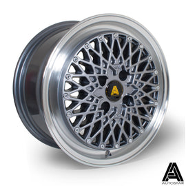 Cerchio in lega Autostar Minus 15x7.5 4x100 ET25 Gunmetal Polished Lip