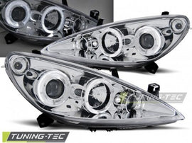 Fari Anteriori PEUGEOT 307 04.01-06.05 ANGEL EYES CHROME