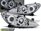 Fari Anteriori PEUGEOT 307 04.01-06.05 ANGEL EYES CHROME