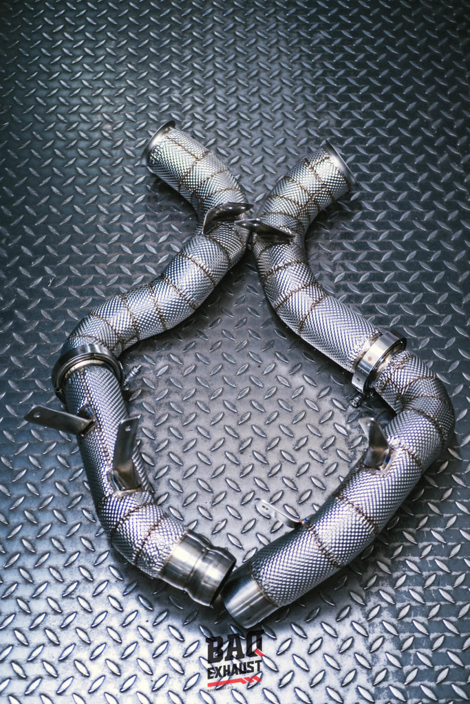 Downpipe BAQ Exhaust Mercedes AMG GT 63 / 63 S 4 porte X290 / E 63 AMG W213 4.0 V8 M177 – foto 1