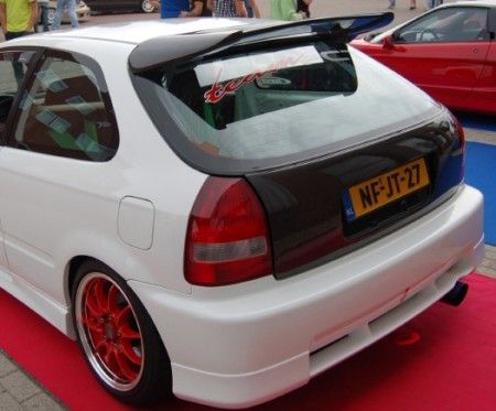 Spoiler Posteriore Bomex Style SK-Import Honda Civic EJ EK Vetroresina - foto 3