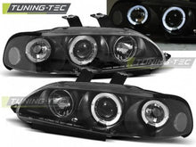 Carica l&#39;immagine nel visualizzatore di Gallery, Fari Anteriori HONDA CIVIC EG 09.91-08.95 2 Porte/3 Porte ANGEL EYES BLACK