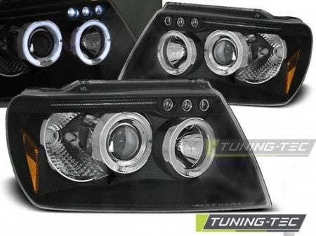 Fari Anteriori CHRYSLER JEEP GRAND CHEROKEE 99-05.05 ANGEL EYES BLACK