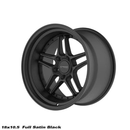 Cerchio in lega Ström DS-05 18x10.5 5x120 ET10 Full Satin Black Black Rivets