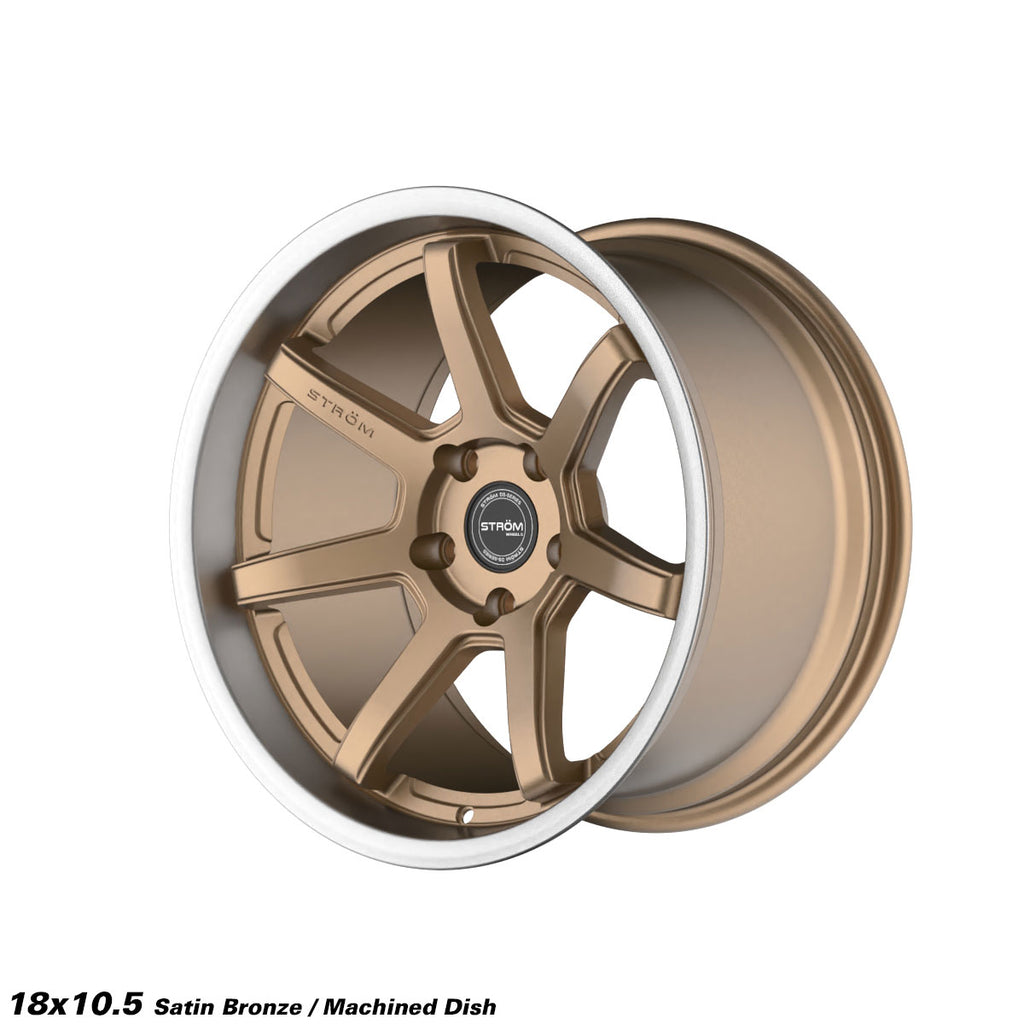 Cerchio in lega Ström DS-15 18x10.5 5x114.3 ET10 Satin Bronze Polished Dish