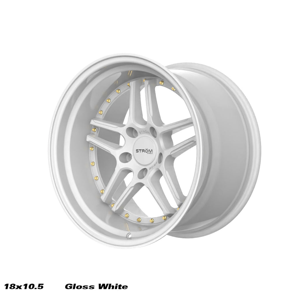 Cerchio in lega Ström DS-05 18x10.5 5x114.3 ET10 Full Gloss White
