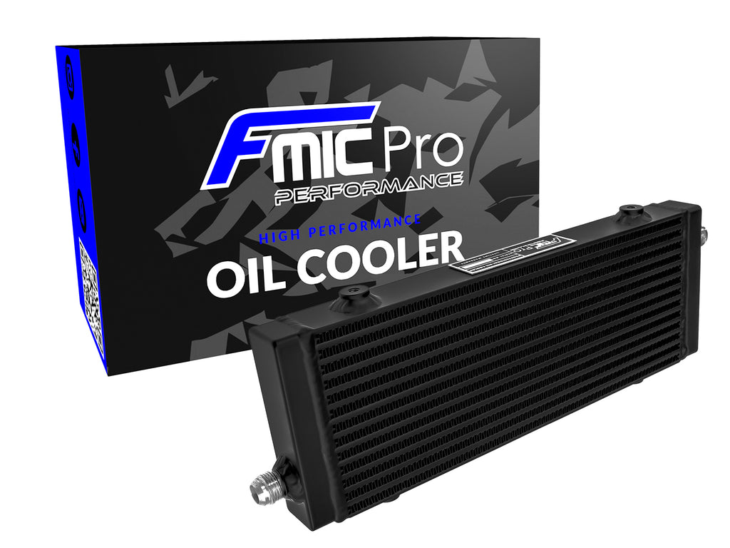 Radiatore olio FMIC.Pro asimmetrico 360x140x40mm nero - immagine 1