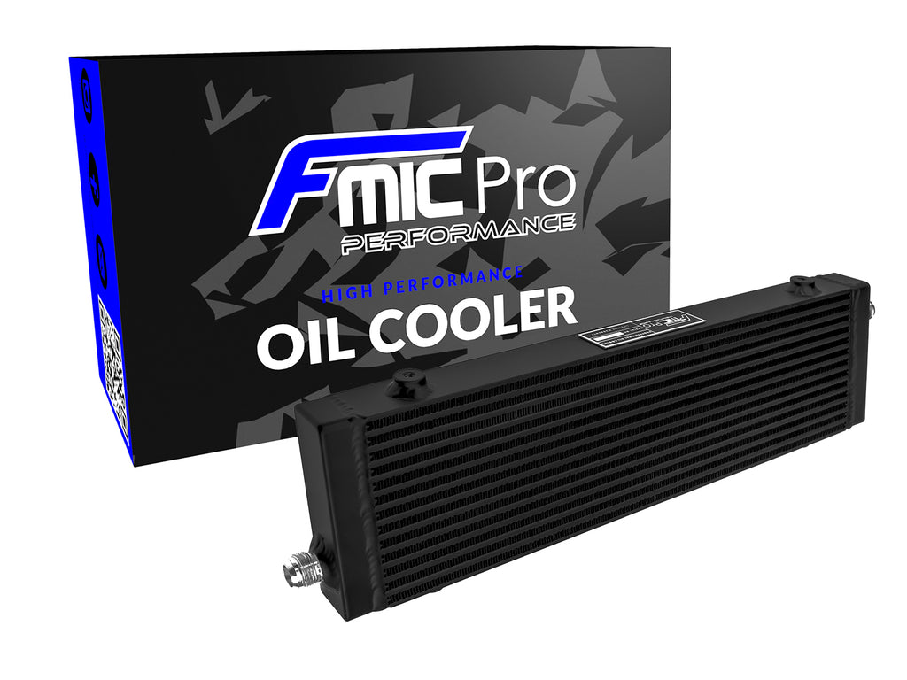 Radiatore olio FMIC.Pro asimmetrico 470x140x40mm nero - immagine 1
