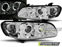 Carica l&#39;immagine nel visualizzatore di Gallery, Fari Anteriori OPEL OMEGA B 04.94-08.99 ANGEL EYES CHROME
