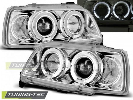 Fari Anteriori RENAULT CLIO 06.90-95 ANGEL EYES CHROME